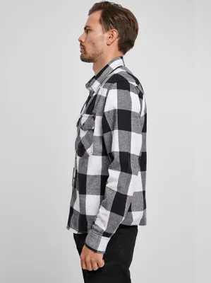 Produktbild von Brandit - Herren Checked Slim Fit Hemd WHITE/BLACK L