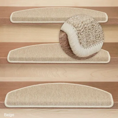 Produktbild von Stufenmatten Rambo New Halbrund SparSet - Beige 15 Stück