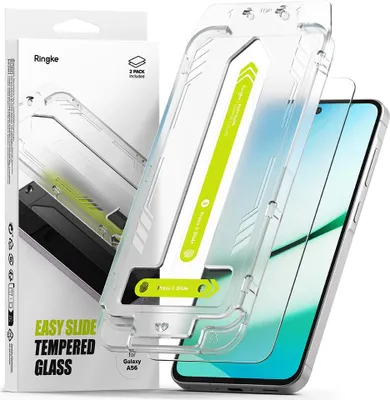 Zdjęcie produktu dla Szkło hartowane Ringke Easy Slide 2-pack na Samsung Galaxy A56 5G - przezroczyste