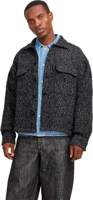 Image de Jack & Jones Chemise d'hiver en sergé Noir XL Hommes Noir XL