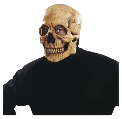 Productafbeelding van Mom Latex schedelmasker, volledig hoofd, zwart. Kinderen, zwart, one size