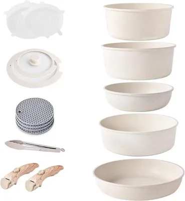 Produktbild von Induktionskochgeschirr-Set 5-teilig Granit spaceersparnend