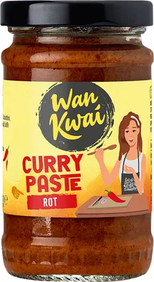 Produktbild von Wan Kwai Thai Curry Paste rot mit Chilis und Zitronengras 110g
