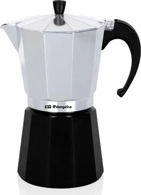 Zdjęcie produktu dla Orbegozo KFM 230, Kawiarka moka, Aluminium, Czarny, Aluminium, 2 kub.