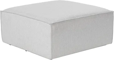 Produktbild von Hanah Home, Fora Pouffe - Light Grey, Sitzpuff, 100 % Hainbuche, Hellgrau, 66 cm