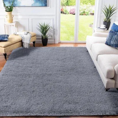 Zdjęcie produktu dla Wysokiej jakości wykładzina dywanowa – nowoczesna i miękka – 160 x 230 cm – szara