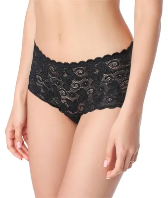 Image de Bellivalini - Culotte pour femme en dentelle et coton BLV50-190 (noir, taille L)