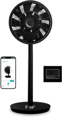 Image de Ventilateur sur pied réglable pour le salon et la chambre à coucher, ventilateur silencieux et orientable avec télécommande.