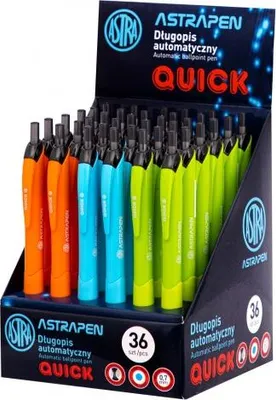 Produktbild von ASTRAPEN QUICK, Kugelschreiber 0,7mm, blau, Standfuß, Farbmix, 201022024
