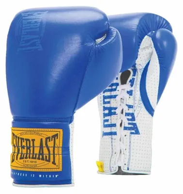 Image de Everlast 1910 Sparring Laced Gloves Bleu
