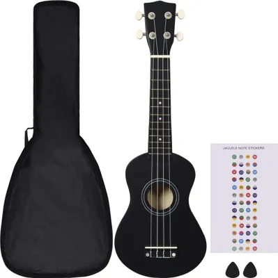 Immagine prodotto di Set Ukulele Soprano con Borsa per Bambini Nera 21"