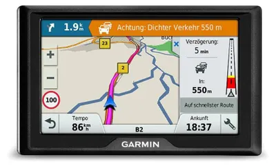 Immagine prodotto di Sistema di navigazione Garmin Drive 51 LMT-S con display da 5 pollici, touchscreen, assistente di corsia, visione reale, USB, Bluetooth, nero