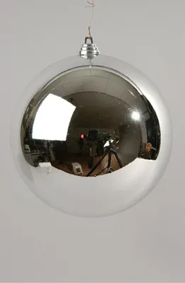 Produktbild von Weihnachtskugeln Kunststoff 14cm 1 Stück - Silber