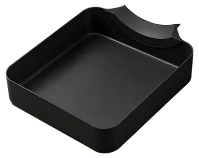 Productafbeelding van INF Wasmachine Afvoerschotel – ABS afvoeropvangbak met deflectorplaat voor vloerbescherming, universele pasvorm voor apparaten zwart
