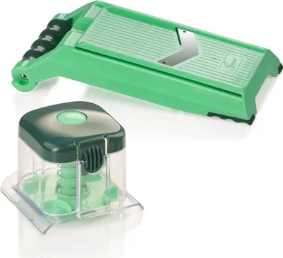 Image de Genius Nicer Dicer Chef Speed Slicer (2 pièces) rabot réglable incl. Handy Hopper coupe-légumes en vert ; A27057