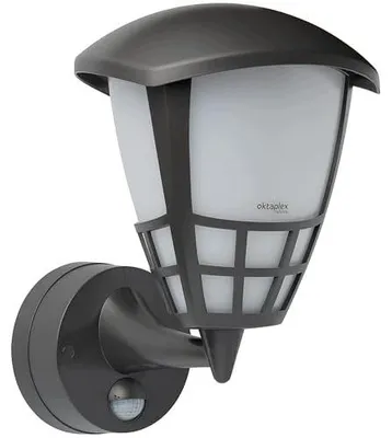 Zdjęcie produktu dla Lampa ścienna zewnętrzna z czujnikiem ruchu antracyt E27 230V taras