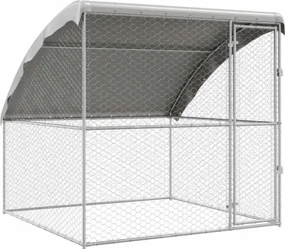 Obrázek produktu pro vidaXL Klec pro psy se skladem Stříbrná 2 x 2 x 2 m Pozinkovaná ocel