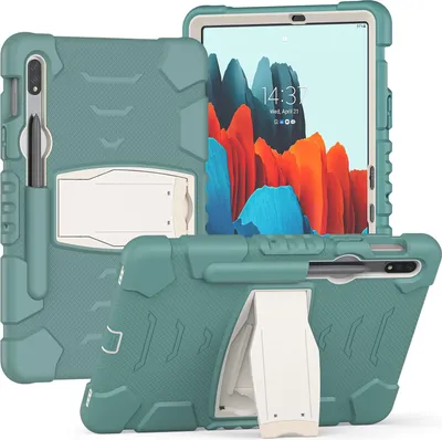 Image de Housse pour Samsung Galaxy Tab S7 Plus 12.4" avec support Vert