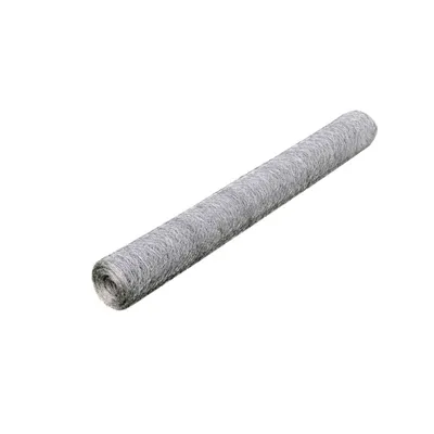 Produktbild von vidaXL Maschendrahtzaun Verzinkter Stahl Hexagon 1×25 m Silbern