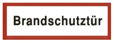 Produktbild von Aufkleber Brandschutztür selbstklebende Folie nach DIN Text 300x105mm