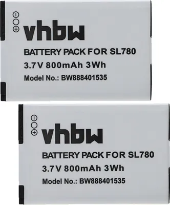 Produktbild von vhbw 2x Akku kompatibel mit Siemens Gigaset SL78H schnurlos Festnetz Telefon (800 mAh, 3,7 V, Li-Ion)