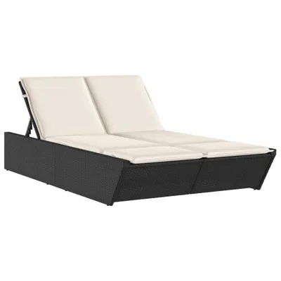 Produktbild von VidaXL 368179, Lounge, Gepolsterter Sitz, Polyrattan, Stahl, Cremefarben, Weiß, 110 kg, 2000 mm