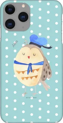 Produktbild von Mr. & Mrs. Panda Iphone 11 Pro Handyhülle Eule Matrose - Türkis Pastell - Geschenk, Owl, Handy Case, Freundin, Premium Kunststoff, Heimathafen