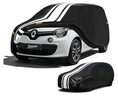 Produktbild von Autoabdeckung Wasserdicht Outdoor Vollgarage Kleinstwagen bis 370 cm Schwarz/Weiß
