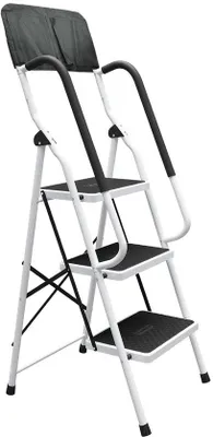 Produktbild von 3-Stufen-Leiter, stabil, 52x63,5x131cm, mit Werkzeugtasche