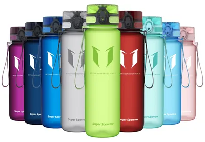 Image de Gourde Super Sparrow en Tritan, 1 000 ml, sans BPA, idéale pour le sport