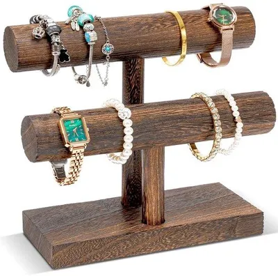 Produktbild von Holz Armbandhalter 2-lagig braun