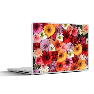Produktbild von MuchoWow® Laptop Aufkleber Sticker Cover Blumen - Farben - Gerbera - Rosen 31x22.5 cm - Laptop-Deko