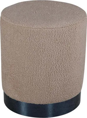 Produktbild von FURNLUX Pouf Benji Beige Und Black 35cm / Hauptfarbe: Beige / Abmessungen: 35 x 35 x 43 cm