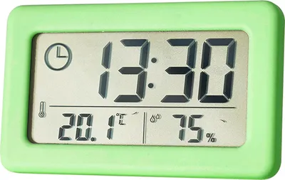 Produktbild von Digitaler Wecker mit Thermometer und Hygrometer, LED-Anzeige für elektronische Luftfeuchtigkeit im Innenbereich