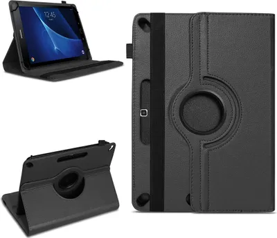Produktbild von Tablet Tasche Samsung Galaxy Tab A6 10.1 Hülle Schutzhülle Drehbar Case Cover Farben:Schwarz