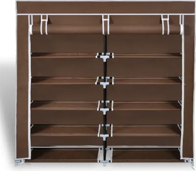 Produktbild von vidaXL Látkový botník s krytom 115 x 28 x 110 cm Hnedý