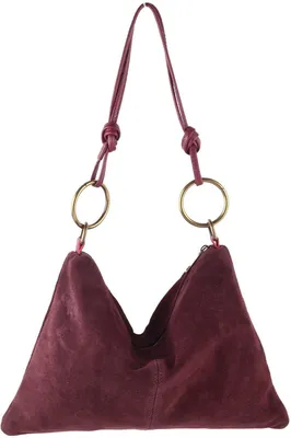 Productafbeelding van Giuliano lederen suede schoudertas Eveis -  Italy - Dames - Suede - Bordeaux