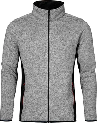 Produktbild von Strick Jacke Workwear Herren, Grau-Melange, S
