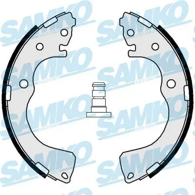 Produktbild von SAMKO Bremsbackensatz Trommelbremse Hinten für MAZDA FAMILIA V (BA) 254mm 81024