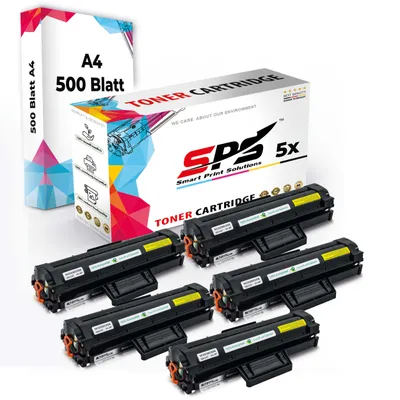 Produktbild von Druckerpapier A4 + 5x Multipack Set Kompatibel für Samsung Xpress M 2078 Series (MLT-D111L/111L) Toner Schwarz