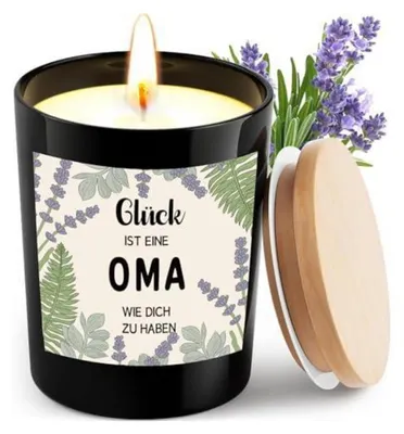 Produktbild von Duftkerze Lavendel 7OZ Sojawachs mit Spruch für Oma