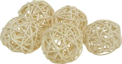 Produktbild von Gebleichte Rattanbälle Ø4cm, 24er Set - Deko & Basteln, 24 Stück