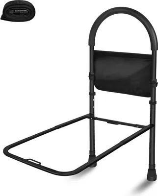Produktbild von YUENFONG Bettgitter Aufstehhilfe Bett für ältere Erwachsene Behinderte Sichere Hilfsmittel Einstiegshilfe Haltegriffe Rausfallschutz Bettgeländer Höhenverstellbar Stabile mit Aufbewahrungstasche
