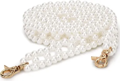 Produktbild von Perlen Tasche Kette 120cm Taschenkette Trageriemen Kette mit Karabinerring Taschenketten Ersatz Accessoire für Damen