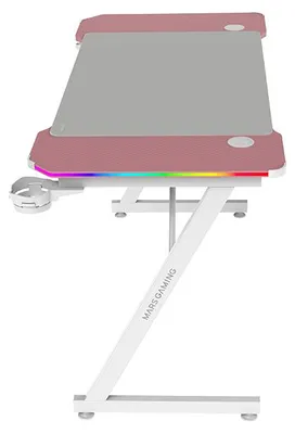 Produktbild von Mars Gaming MGD-X120RGB Gaming-Tisch Rosa 120x60 cm, Beleuchtung mit Fernbedienung, Mauspad