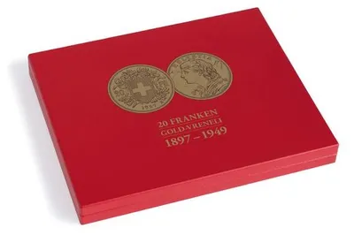 Produktbild von Münzkassette für 28 Vreneli Goldmünzen (20 CHF) in Kapseln