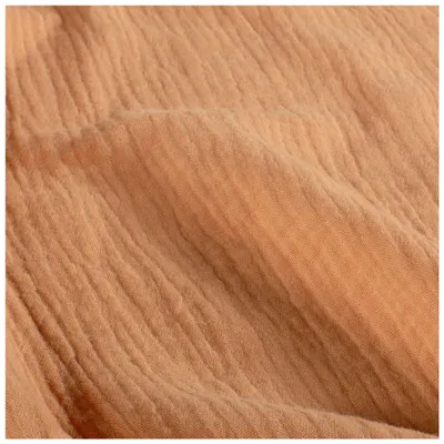 Musselin Bio Organic ab 1m Baumwollstoff Double Gauze Mulltuch Stoff Oeko-Tex apricot