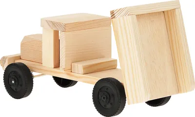 Produktbild von Kipplaster Lastwagen Holz Bausatz ab 9 J
