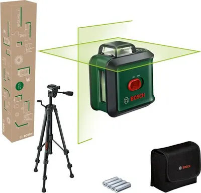 Produktbild von Kreuzlinien-Laser UniversalLevel 360 Set, Stativ TT 150, eCommerce-Karton