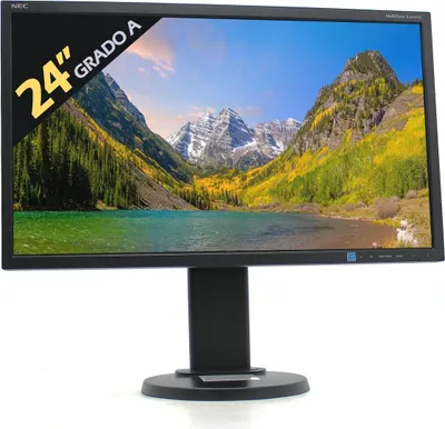 Obrázok produktu pre Monitor Nec E243wmi-bk s 24-palcovým LCD displejom, rozlíšením FHD, pomerom strán 16:9, rozhraniami DVI, VGA a DisplayPort, pre počítače PC